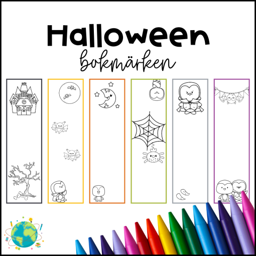 Bokmärken - Måla Halloween