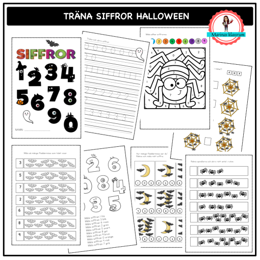 Träna siffror - Halloween