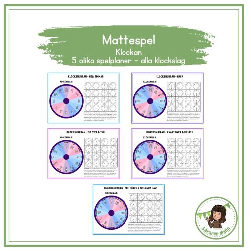 Mattespel - klockan
