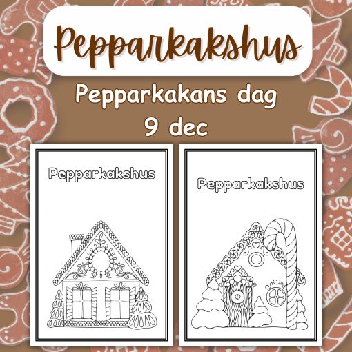 Pepparkakans dag (färglägga bilder)