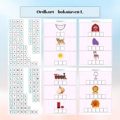 Ordkort - bokstaven L