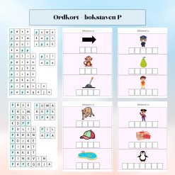 Ordkort - bokstaven P