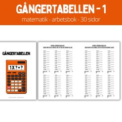 Gångertabellen - 1 - 30 sidor
