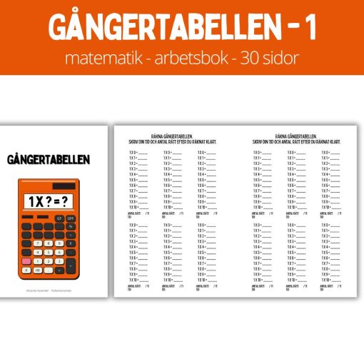 Gångertabellen - 1 - 30 sidor