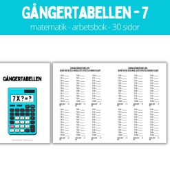Gångertabellen - 7 - 30 sidor