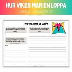 Instruerande text - hur man viker en loppa