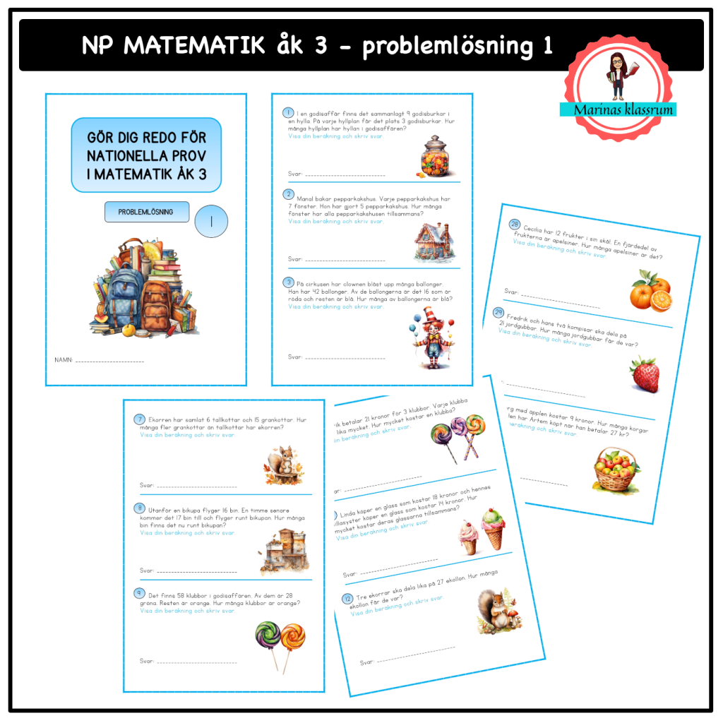 Nationella prov åk 3 matematik problemlösning 1 Teach Academy
