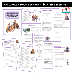 Nationella prov svenska åk 3 - läsa och skriva
