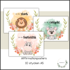 Du är - affirmationposters a5