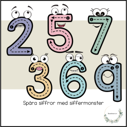 Spåra siffror - pastell
