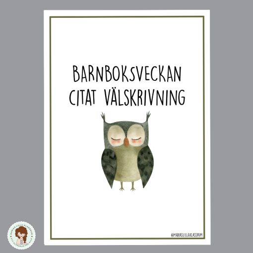 Barnboksveckan - Välskrivning citat