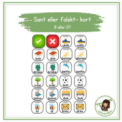 Sant eller falskt - B eller D?