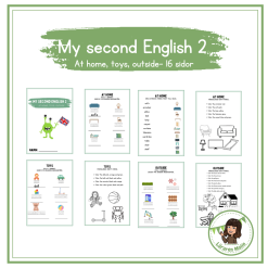 My second English 2- häfte som tränar på "At home, toys & outside"