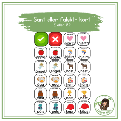 Sant eller falskt - E eller Ä?
