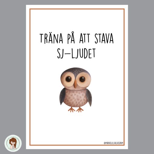 Träna Sj-ljudet - 8 stenciler