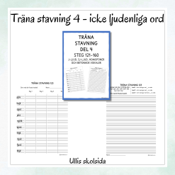 Träna stavning 4 – Icke ljudenlig stavning