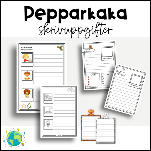 Pepparkaka - Skrivuppgifter