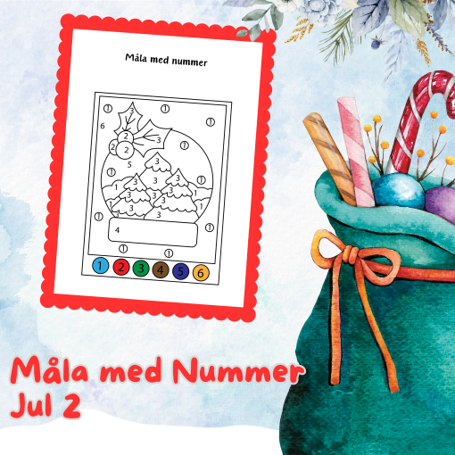 Måla med Nummer Jul Nr 2