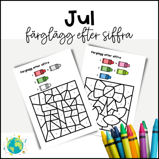 Jul - Färglägg efter siffra