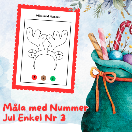 Måla med Nummer Jul Enkel Nr 3