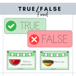 True/False - food