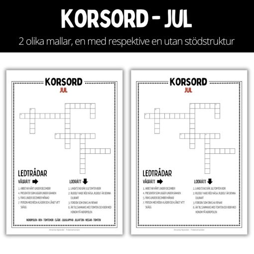 Korsord - jul