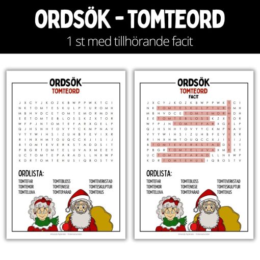 Ordsök - tomteord - 1
