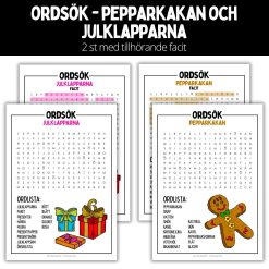 Ordsök – pepparkakan & julklapparna - 1