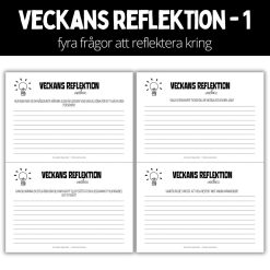 Veckans reflektion - 1