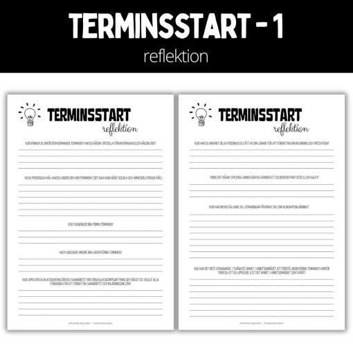 Terminsstart - 1 - reflektion