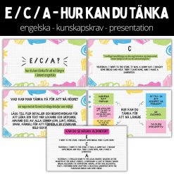E / C / A - Hur kan du tänka - exemplifiering av kunskapskraven - engelska
