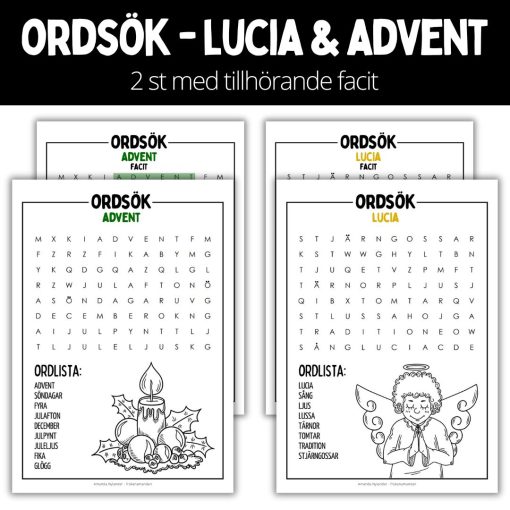 Ordsök - advent & lucia - 2