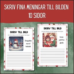 Skriv meningar med stödord (10 sidor)