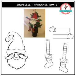 Julpyssel - hängande tomte
