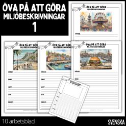 Öva på att göra miljöbeskrivningar - 1 - 10 arbetsblad