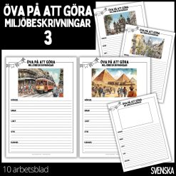 Öva på att göra miljöbeskrivningar - 3 - 10 arbetsblad