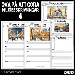 Öva på att göra miljöbeskrivningar - 4 - 10 arbetsblad