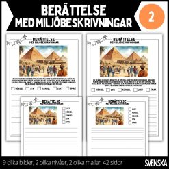Berättelse med miljöbeskrivningar - 2 - 2 nivåer - 42 sidor