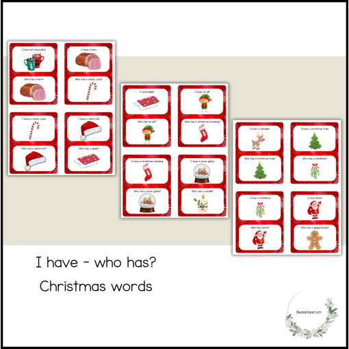 I have, who has? Christmas word