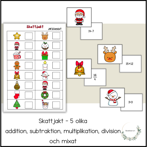 Skattjakt - 4 räknesätten