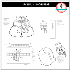 Snögubbe pyssel