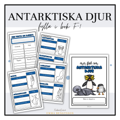 Antarktiska djur - fylla i bok F-1