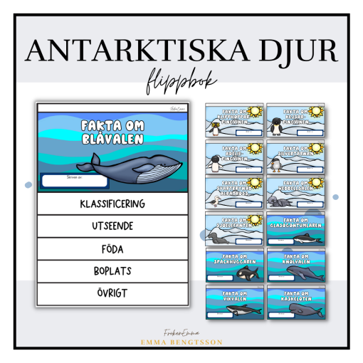 Antarktiska djur - flippbok