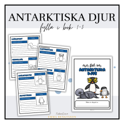 Antarktiska djur - fylla i bok 1-3