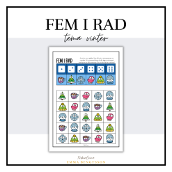Fem i rad - tema vinter