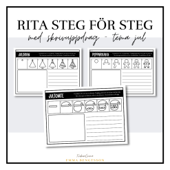 Rita steg för steg med skrivuppdrag tema jul