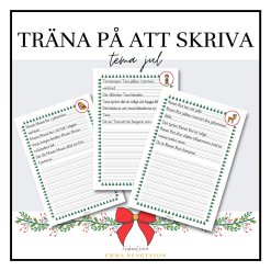 Träna på att skriva - tema jul