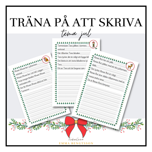 Träna på att skriva - tema jul