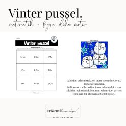 Vinter pussel - matematik