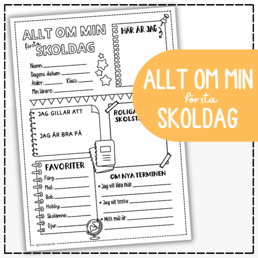 Allt om min första skoldag - skolstart